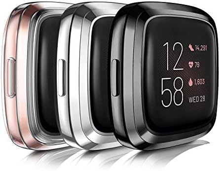 Oumida Pellicola Protettiva TPU Per Fitbit Versa 3 E Sense, 4 Pezzi Trasparenti, Antigraffio - 5