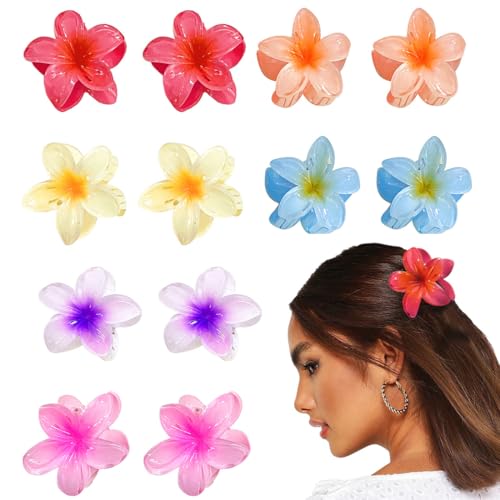 IKOPFLN Set 12 Mollette per Capelli Fiori a Colori Vivaci 4 cm