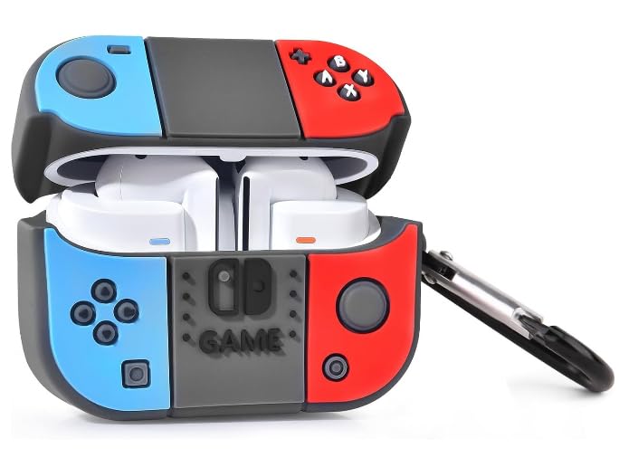 Case Compatible with Samsung Galaxy Buds3 Pro/Galaxy Buds 3 with Keychain, Cute Cartoon Silicone Shockproof Protective Case for Men Women (Game Controller)-image-34