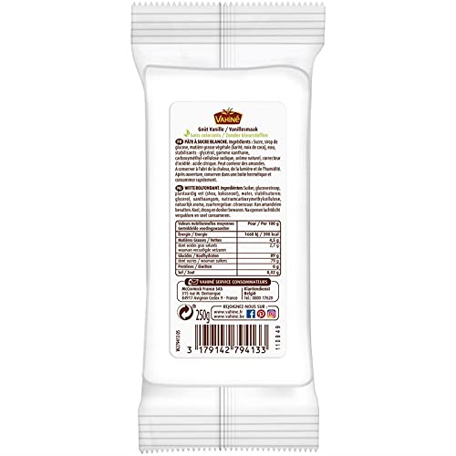 Vahine - Pasta di zucchero, 250 g, confezione da 3 pezzi, colore: Bianco