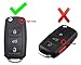 Uncut 3+1 Panic Folding Flip Keyless Entry Remote Car Key Fob Cover Shell Case Fit for VW Volkswagen GTI Jetta Eos Golf (1)
