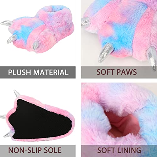 Women Plush Animal Paw Slippers Funny Novelty Bear Claw Slippers Cozy Furry Warm Memory Foam Slippers Gifts for Halloween Christmas3