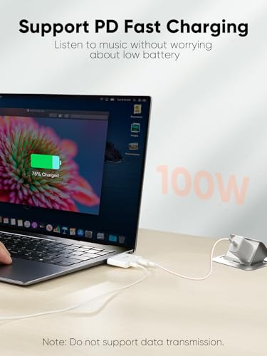 Image of CableCreation USB C to Audio & Charger Adapter Usbc Headphone with Aux Jack