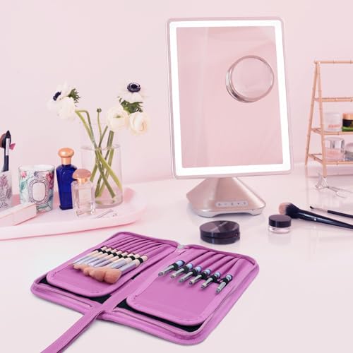 Image of BQAN Nail Art Brush Holder Case - Organizer for Nail Art Brushes, Perfect Brush Holder, Purple