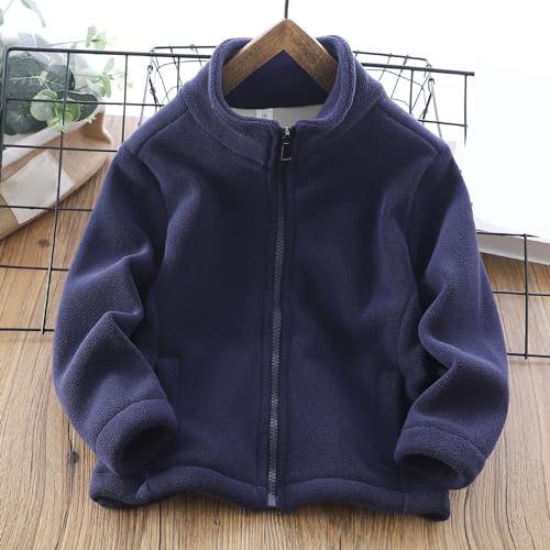 Teen Unisex Fleece Jackets Fuzzy S𝐡erpa Comfortable Lightweight Zipper Outerwears Youth Long Sleeve Outwear Tops2