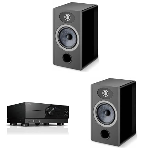 Focal Vestia No1 Black Speakers, Pair & AV Receiver Bundle (RX-A2ABL)