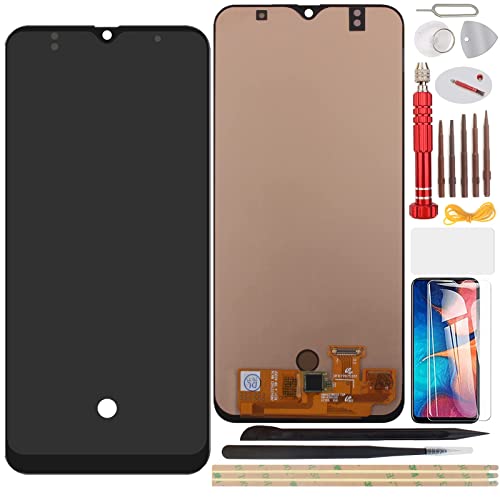 YHX-OU 6.4' AMOLED pour Samsung Galaxy A50 A50s A505F A505FD A505A A505YN Écran LCD Ensemble de numériseur Tactile Remplacement d'écran avec Outil d'installation (Noir)