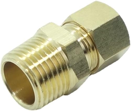 Miniatura 14 de 3 piezas de accesorios de compresión de latón 1/4" OD de tubo x 1/4" OD conector de unión