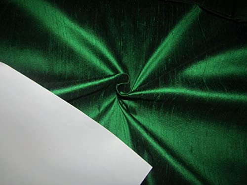 Soie pure Dupioni vert et noir d'ameublement haut de gamme avec slubs de 137 cm