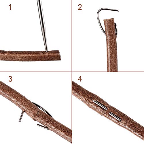 Norme 71 3/16 Sewing Machine Belt Leather Belt Treadle Parts With Hook Compatible With Singer/Jones Sewing Machine #TOP2