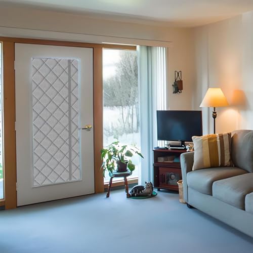 Wohomzy Thermal Door Curtain Fits Doors Size 38"x82"，Curtain Size 40"x84", Magnetic Insulated Side Open Keep Warm in Winter Cool in Summer,Gray — view 7