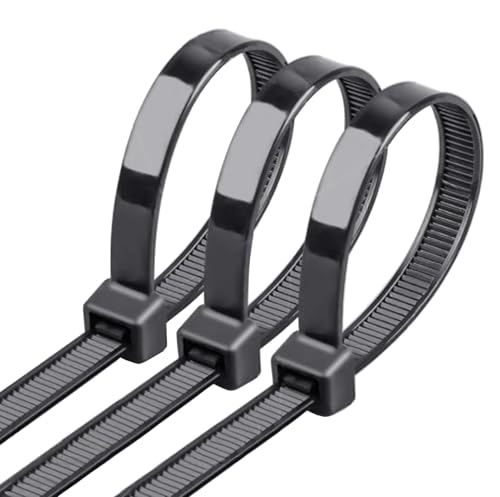 36 Inch Cable Ties Heavy Duty 15 Pack UV Resistant Nylon Zip Ties Black 280 lbs Tensile Strength for Indoor Outdoor Use Electrical Wiring Gardening Hose Bundling