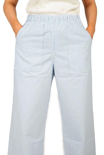 Women's Wide Leg Striped Comfy Athletic Casual Lounge Pants,Elastic Waist, Loose fit for Yoga & Travel2