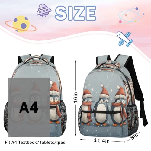 Sac à dos pour ordinateur portable pingouin à rangement multifonctionnel