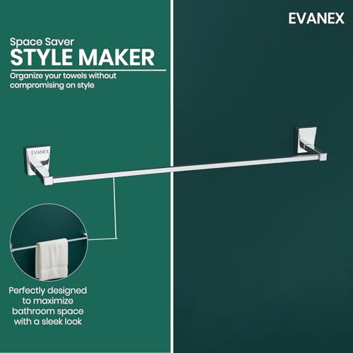 Image of EVANEX EVANEX Bathroom Towel Stand, Towel Holder 304 Grade Stainless Steel Towel Rod Towel Rack for Bathroom Towel Bar Hanger Stand Bathroom Accessories Organiser 24 Inch Chrome (Selvi)