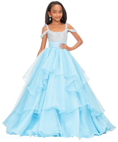 MCieloLuna Flower Girl Dresses For Wedding Bow-Knot Elegant Satin Princess First Communion Dresses 1381914