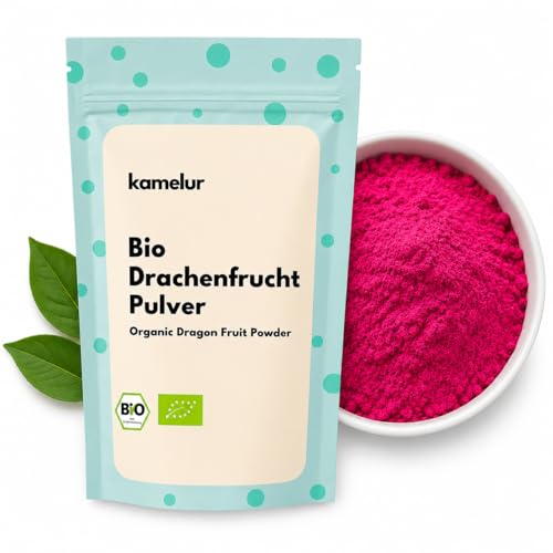 Kamelur 250g BIO Drachenfrucht Pulver - Pitaya Pulver Rosa gefriergetrocknet und ohne Zusätze -