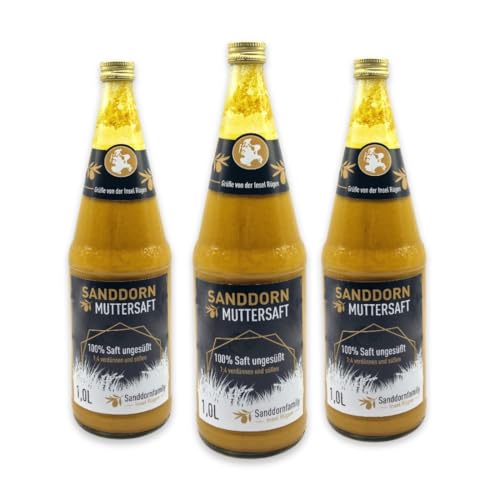 Rügener Sanddorn Muttersaft 1l 100% Direktsaft - 3 Flaschen