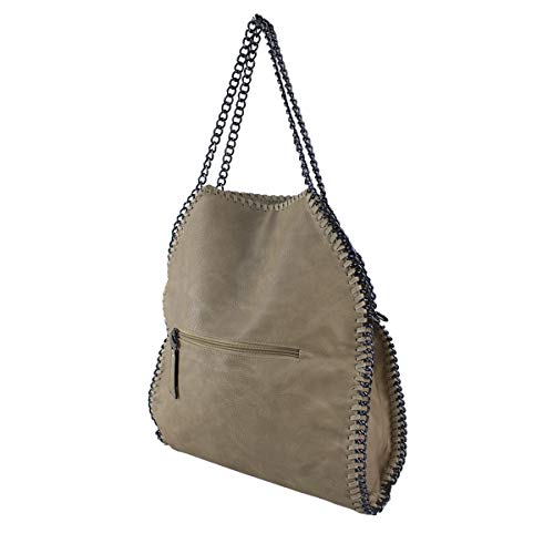 Bolsa Feminina Couro Sintético Corrente Apricot Baoluolan BLL3082