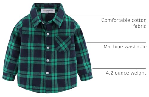 Image of Mud Kingdom Boys Plaid Flannel Shirt Long Sleeve Button Down Casual