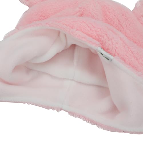 Little Me Pink Sherpa Lined Infant Pilot Cap and Mittens Set3