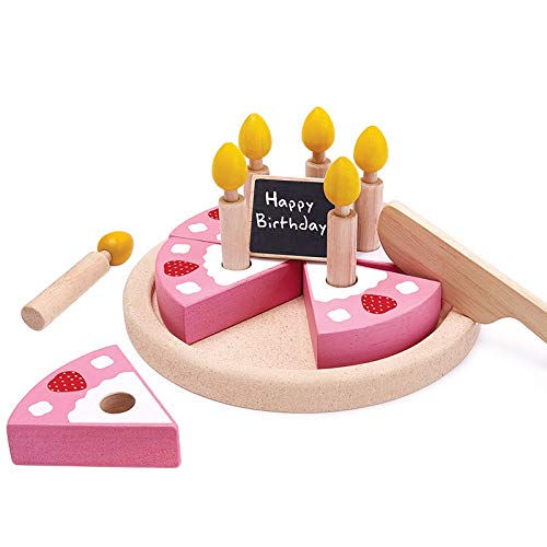 CZLSD Hölzernes Spiel-Nahrungsmittel-Set - Spielen Sie Spielküche - Holz, das Playset spielt – Bild 3