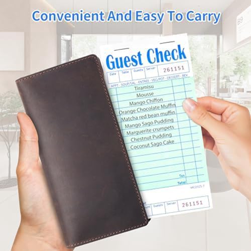 Carnet de Commande de Restaurant Vert : Blocs-Notes de Serveur 50 Feuilles