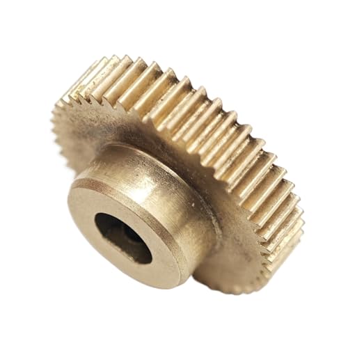 ELILANEY 1 engrenage droit 0,5 module 20 dents, 11 mm de diamètre, pignon en cuivre de type D, trou intérieur 0,5 m, 20 dents, engrenage cylindrique étagé Mécanique(5x4.5mm D BORE)