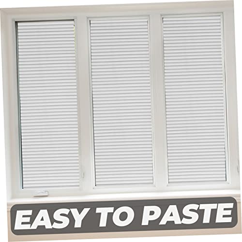 Película adhesiva para ventana con patrón de persianas blanca miniatura 3