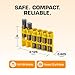 AAA Battery Storage Caddy by Storacell, Yellow, Holds 6 Batteries (Not included)