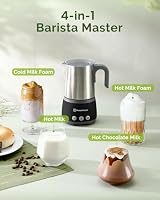 Maestri House Milchaufschäumer, 500ml 4-in-1 Elektrischer Milchschäumer, 600W Smart Touch Control für Heißer und Kalter, Memory-Funktion für Latte,Warme Milch, Heiße Schokolade Milch, BasicFro 500 – Ansicht 6