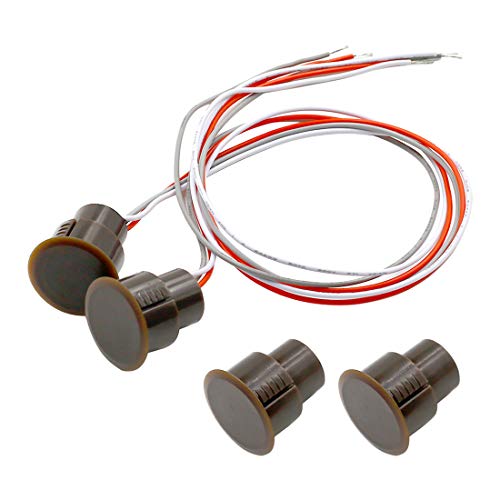 Image of RC-36 NC+NO Recessed Security Window Door Contact Sensor Alarm Magnetic Reed Switch - (2 Sets)