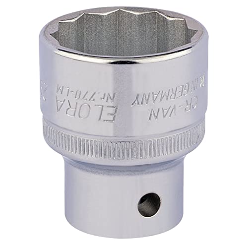 Image of Draper 24749 Elora Bi-Hexagon Socket, 1/2" Square Drive, 29mm, Blue
