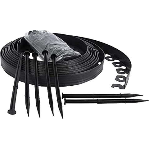 Ram 10M Flexible Plastic Lawn Edging Border Cover