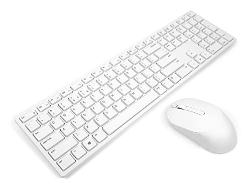 Teclado y ratón inalámbrico Dell KM5221W Pro blanco de alta precisión y máxima seguridad 2,4 GHz