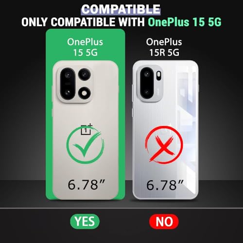 Image of Back Cover Case for OnePlus 15 5G | 360 Protection Mobile Phone Case Mag-Safe | Camera Protection | Back Cover for 1 + OnePlus15 5G / One Plus 15 5+G - Black TPU+PC