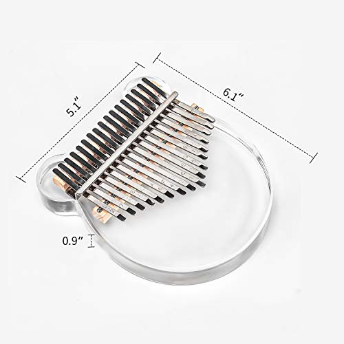 YestBuy kalimba 17 toetsen duim piano, acryl Mbira houten vinger piano met EVA beschermhoes, muziekinstrument geschenken… - Image 6