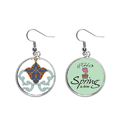 Pendientes de hojas coloridos alivian pesadez joya de flores 1