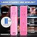 LeonDesigns Wii Remote Controller und Nunchuck Controller für Wii U, inkl. Silikonhülle und Handschlaufe (blau-rosa)