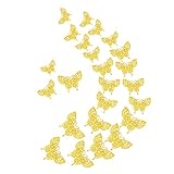 【Material ecológico】: Nuestra pegatina de mariposa está hecha de plástico premium y el imán debajo de la mariposa es duradera y estable.