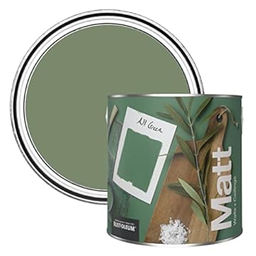 Rust-Oleum Colours Matt Emulsion Wall and Ceiling Paint - All Green 2.5L
