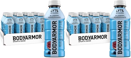 Image of BODYARMOR Lyte Sports Drink Low-Calorie Sport Beverage,Blueberry Pomegranate,CoconutWater Hydration,NaturalFlavors with Vitamins,Potassium-Packed Electrolytes,Perfect for Athletes,16 floz (Pack of 24)
