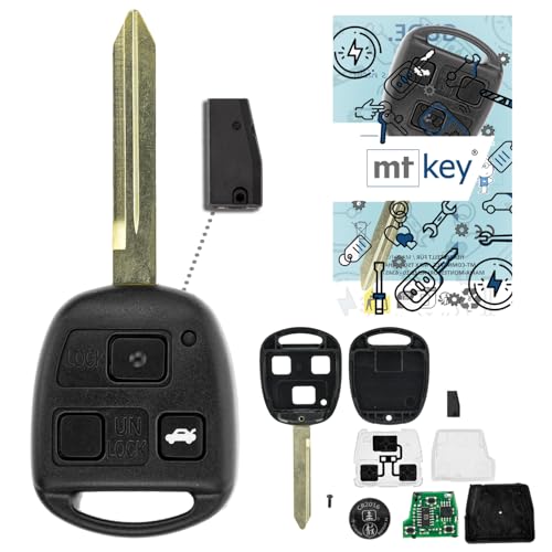 Clé radio TOY47 434 MHz ID60 pour remplacer le plip usé de Toyota Avensis T22 3 boutons
