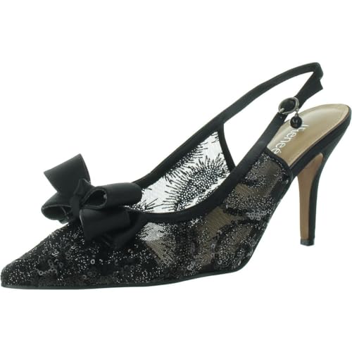 J.Renee Women's Green Deloris Dressy Glamorous Slingback Heeled Sandal