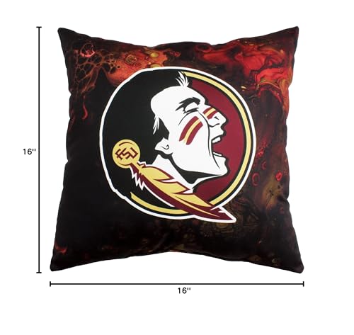 Image of College Covers Florida State Seminoles 2 Sided Color Swept Decorative Pillow, 16 inch, Made in The USA