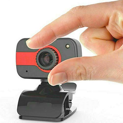AGGJ webカメラ ノートパソコンやカメラへの駆動高精細マイク用に使用され、デスクトップコンピュータカメラに使用480P USBウェブカメラとマイク、。 (Color : Black red)