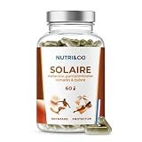NUTRI & CO Le Solaire - Formule 2en1 Préparateur & Accélérateur de Bronzage - Teint Naturel sans Autobronzant ni Bêta-Carotène - Complément Alimentaire Solaire - 60 gélules Fabriqué en France