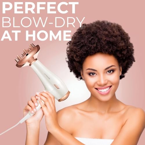 Lily England Hair Dryer with Diffuser for Curly Hair - 1800w Diffuser Hairdryer with 3 Heat Settings, 2 Speeds & Cool Shot Blow Dryer - Hairdryers for Women, White & Rose Gold - Image 6