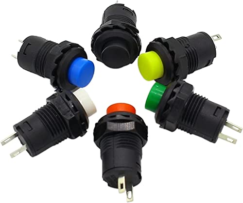Interrupteur à bouton-poussoir 12mm robuste mécanisme fixe pour panneaux et boîtiers de commande