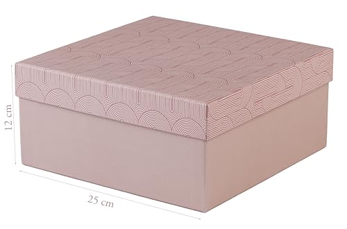 Boites de rangement multifonctions gigognes en carton terracotta géométrique